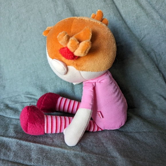 Haba Snug Up Roya Doll Red Head Freckles Rag Cloth Light Skin green eye Girl 11" - Picture 2 of 14